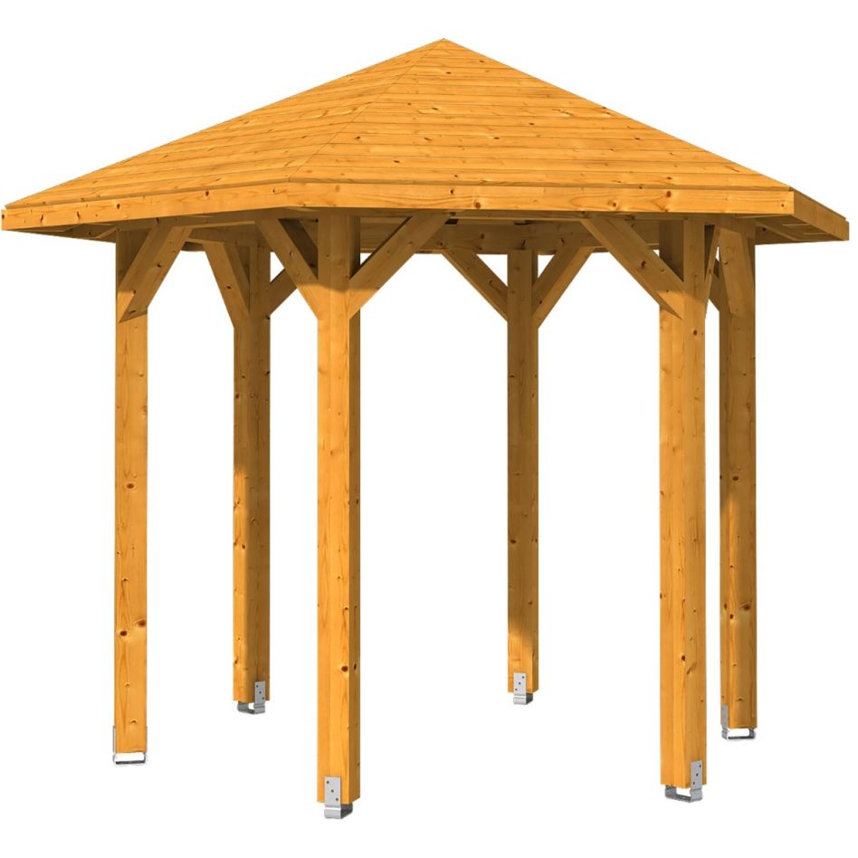 Skan Holz Pavillon Nancy Eiche Hell Holzpavillon günstig