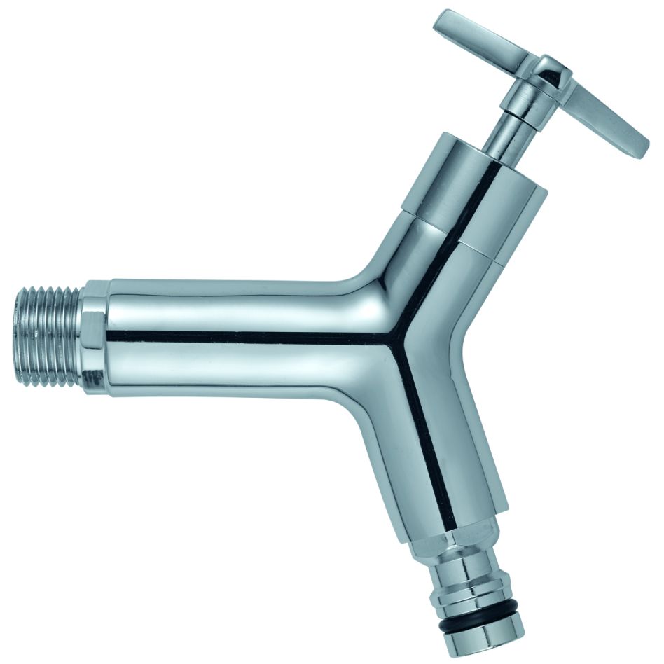 GARANTIA Auslaufhahn, Design Chrom 3/4" - silberfarben