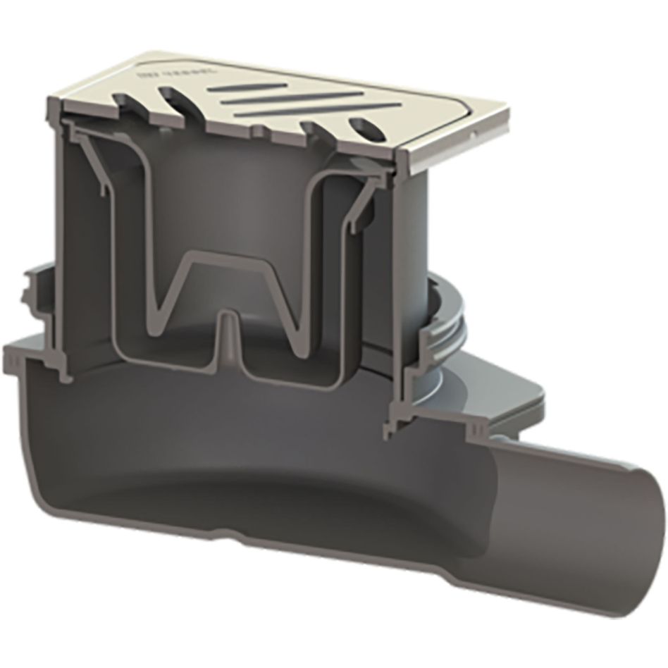 KESSEL Bodenablauf Der Ultraflache 79 DN 50 Designrost Kessel, mit Lock & Lift