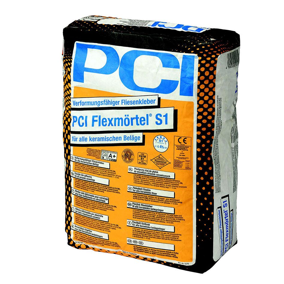 PCI Flexmörtel S1 Verformungsfähiger Fliesenkleber Grau