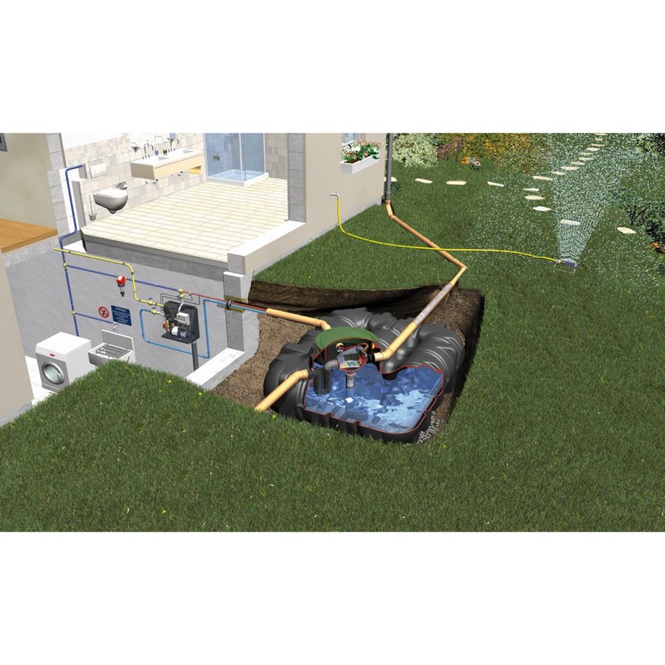 Récupérateur eau de pluie enterré GRAF Platin Professionell, pompe d'aspiration interne incluse günstig