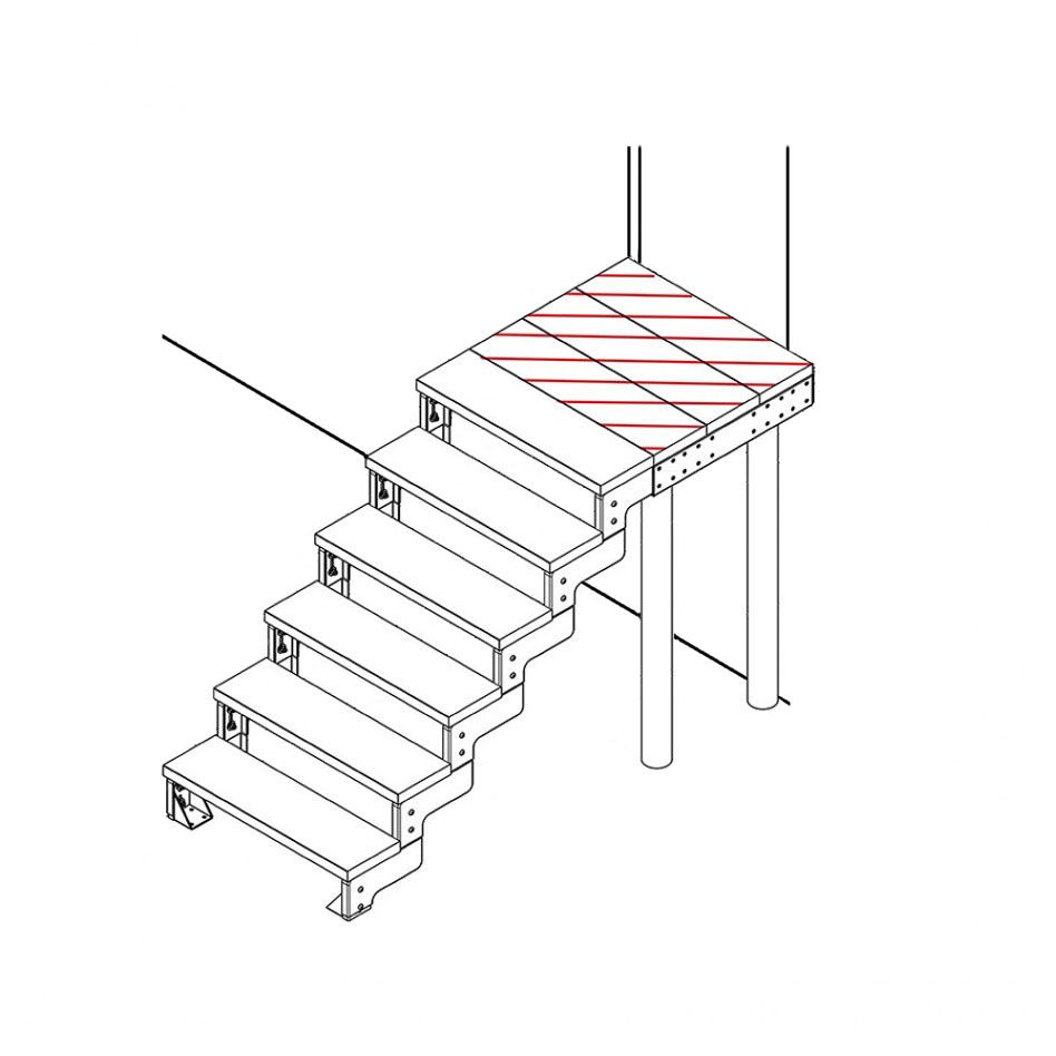 Palier grille caillebotis pour escalier d'éxtérieur DOLLE Gardentop günstig