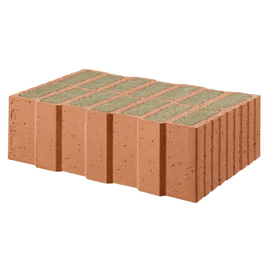 Wienerberger Poroton Planziegel T7 gedämmt Höhenausgleich Ziegelstein, 42,5 cm, 80 Stück