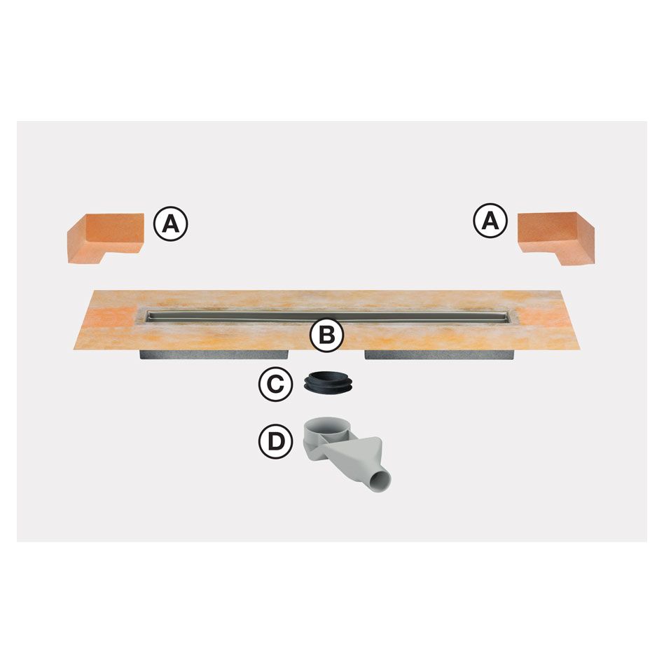 Schlüter-KERDI-LINE F 40 Duschrinne V4A Edelstahl, 500 mm