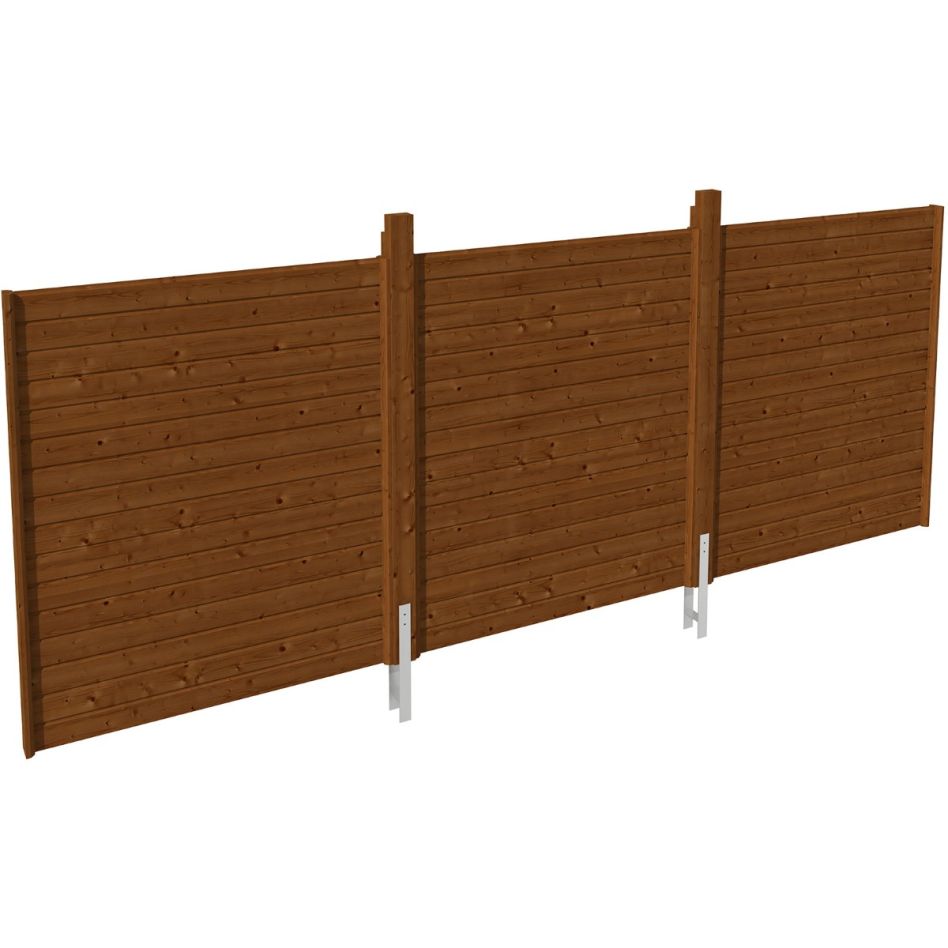 Skan Holz Rückwand Profilschalung Doppelcarport Nussbaum günstig