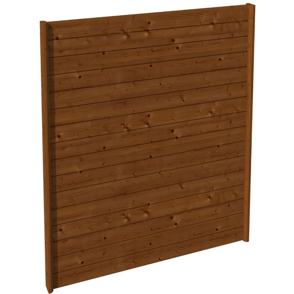 Skan Holz Seitenwand Profilschalung ohne Tür Nussbaum für Carports günstig