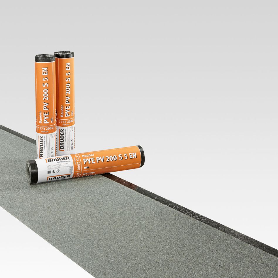 BAUDER Elastomerbitumen-Schweißbahn PYE PV 200 S5 EN Schiefer natur