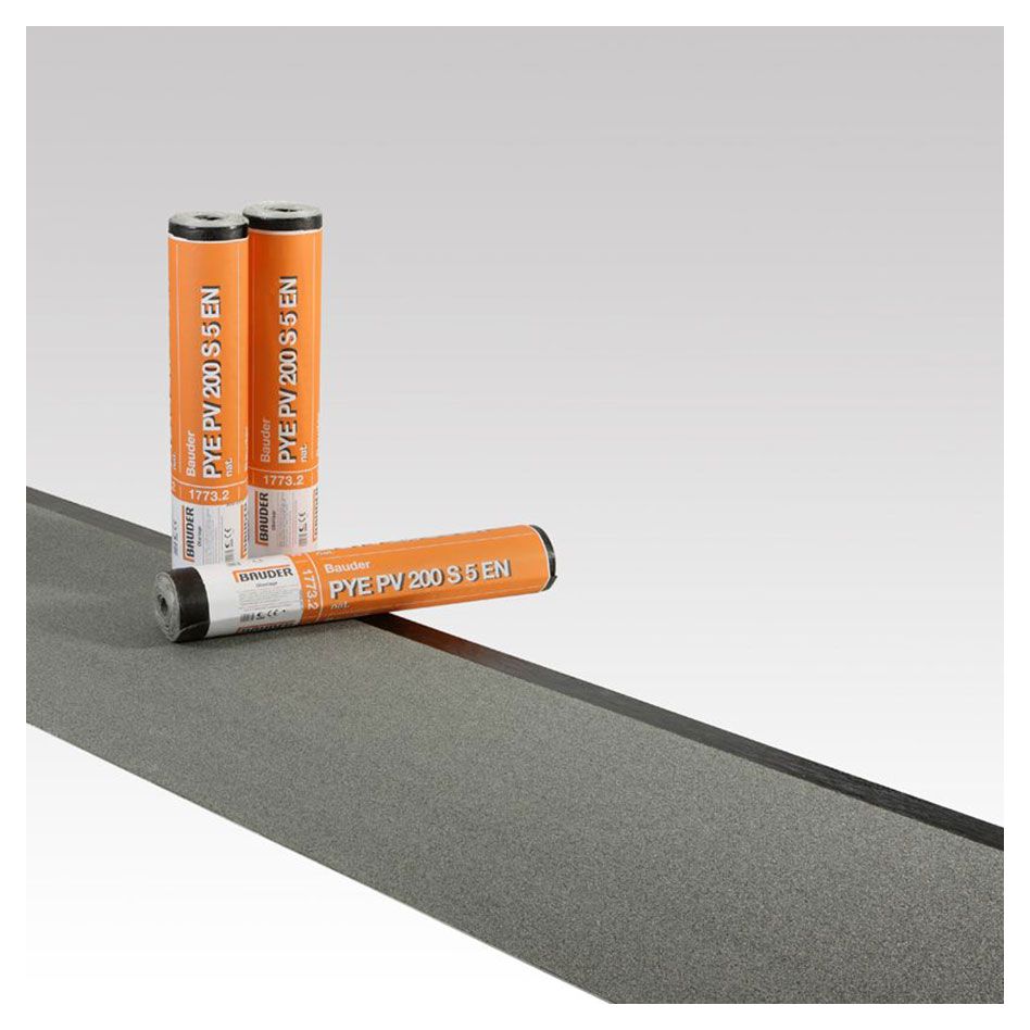 BAUDER Elastomerbitumenbahn PYE G 200 S4 feinbestreut