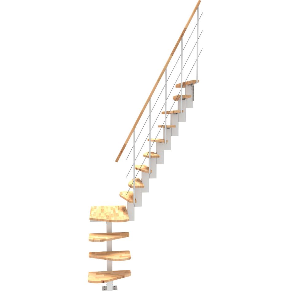 Minka escalier compact Quatro Turn 1/4 tournant blanc escalier gain de place günstig