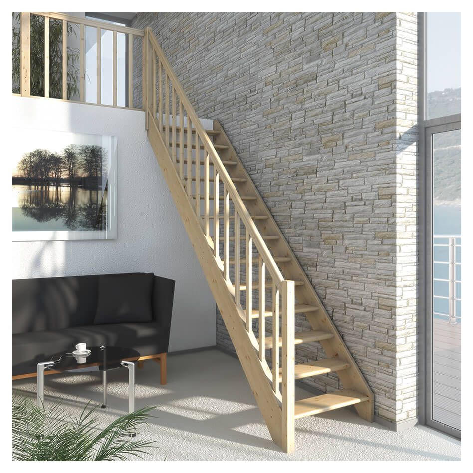 DOLLE Raumspartreppe Wangentreppe Paris Holztreppe