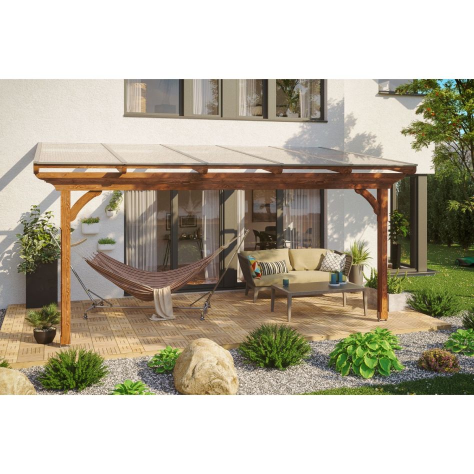 Skan Holz Terrassenüberdachung Ravenna Terrassendach günstig