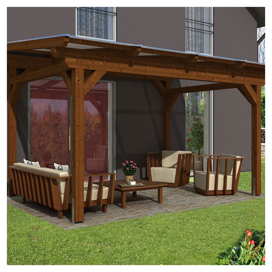 Skan Holz Terrassenüberdachung Sanremo Terrassendach günstig