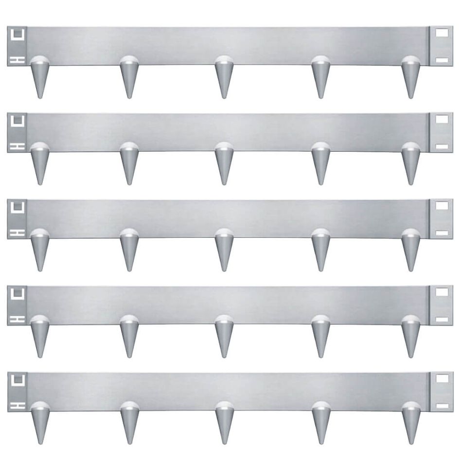 Bordure de pelouse en acier galvanisé, Wellker, coloris argent,, 1 pack günstig