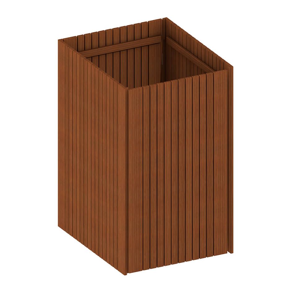 Binto cache poubelle habillage de base bois massif günstig