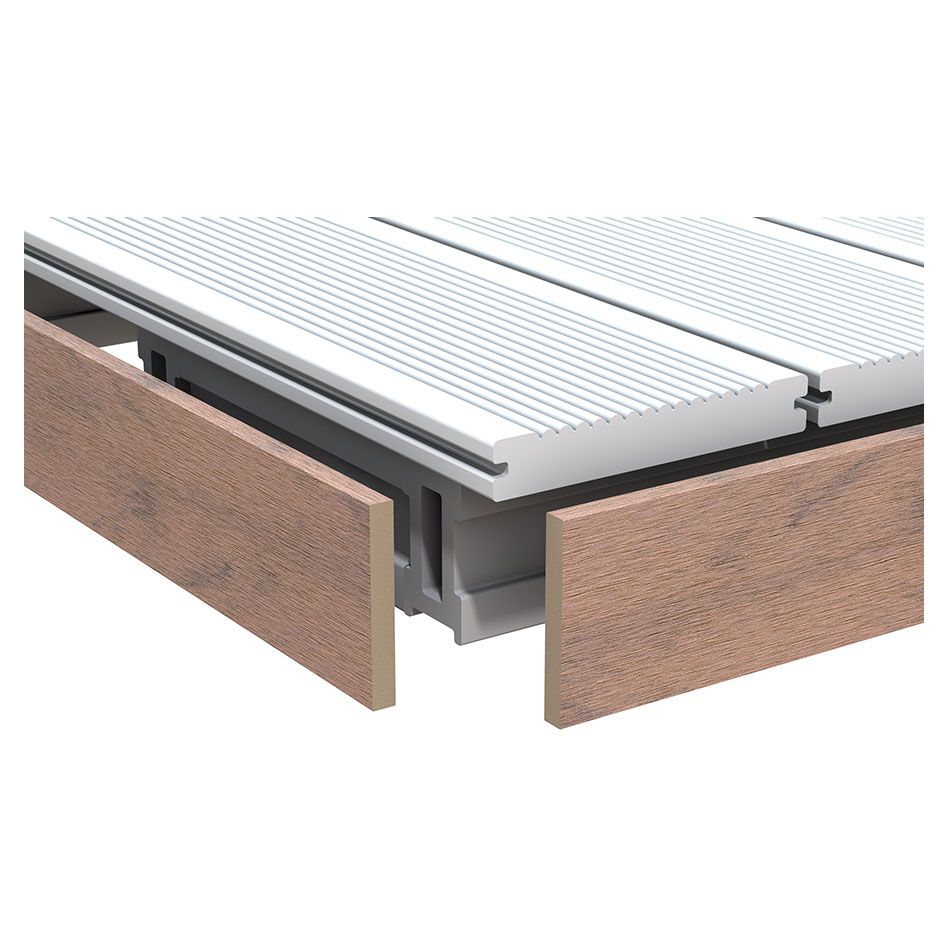 TraumGarten WPC Terrassendiele Abschlussleiste DREAMDECK BiColor Mandel günstig