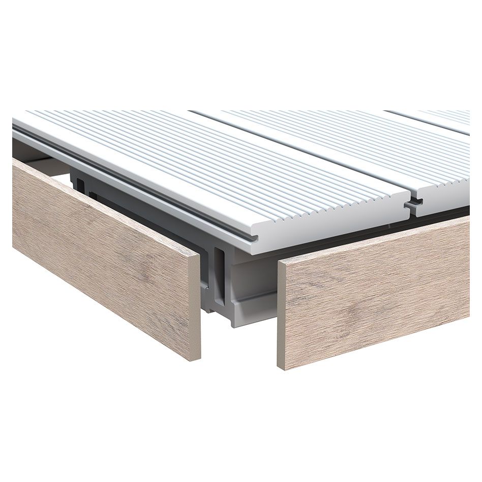 TraumGarten WPC Terrassendiele Abschlussleiste DREAMDECK BiColor Sand günstig