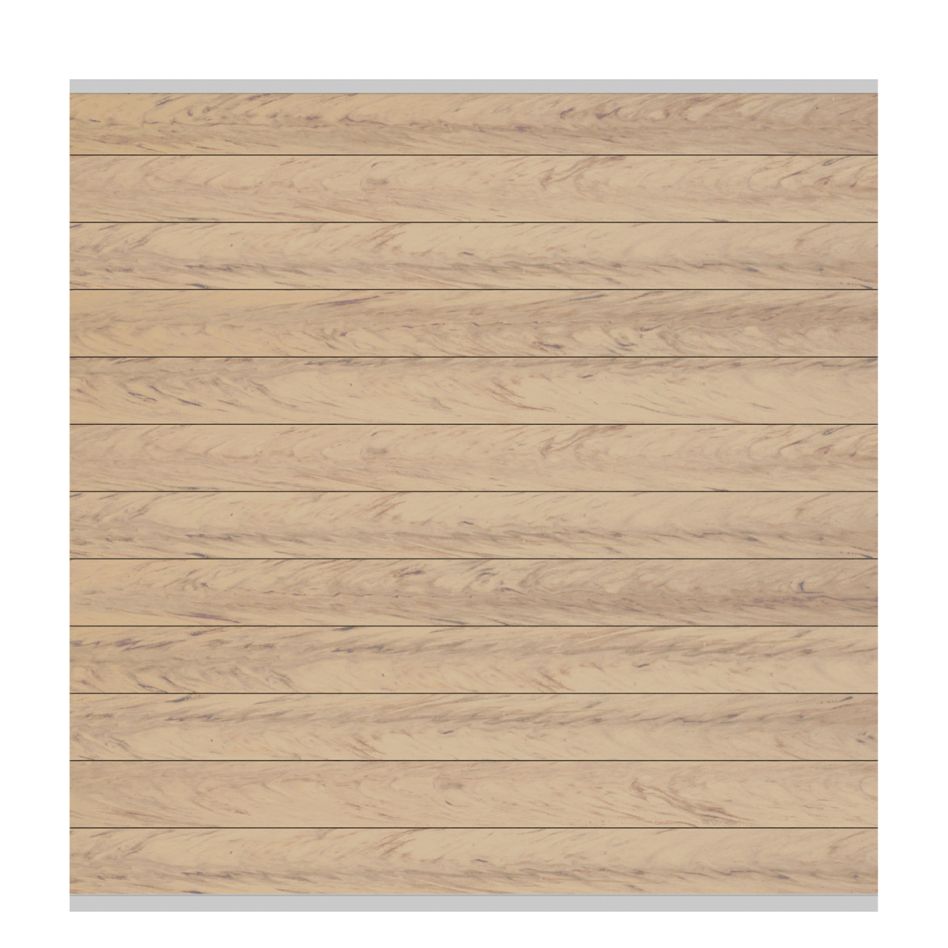 Panneau brise-vue bois composite, TraumGarten SYSTEM sable, profil argent günstig
