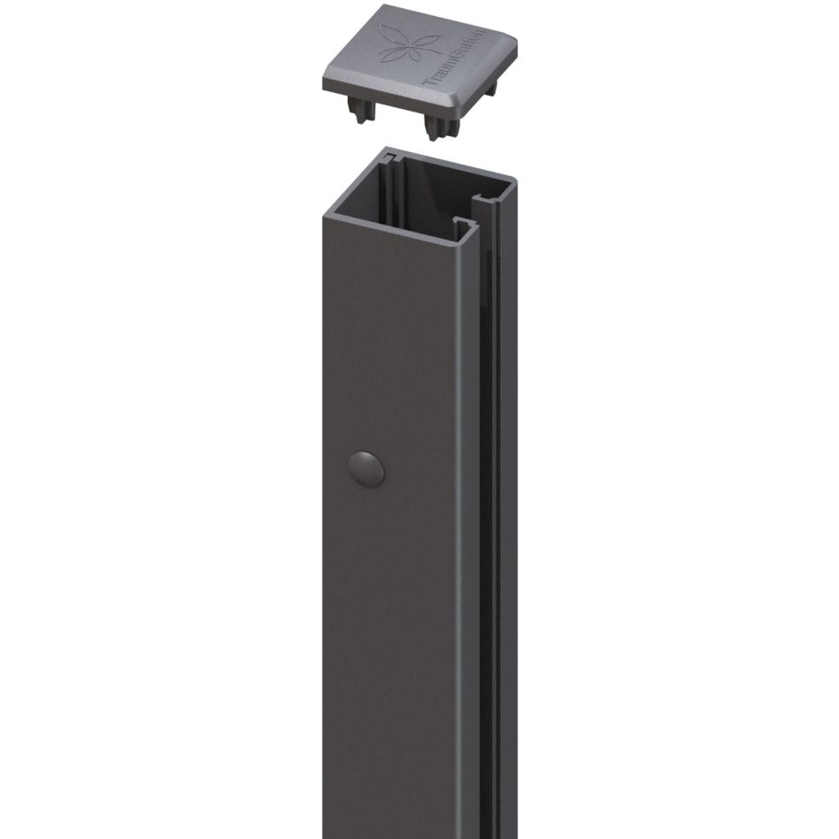 TraumGarten Sichtschutzzaun SYSTEM U-Klemmprofil anthrazit, 105 cm