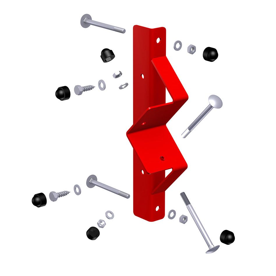 WINNETOO Schaukelbalken Halter - rot Stahl