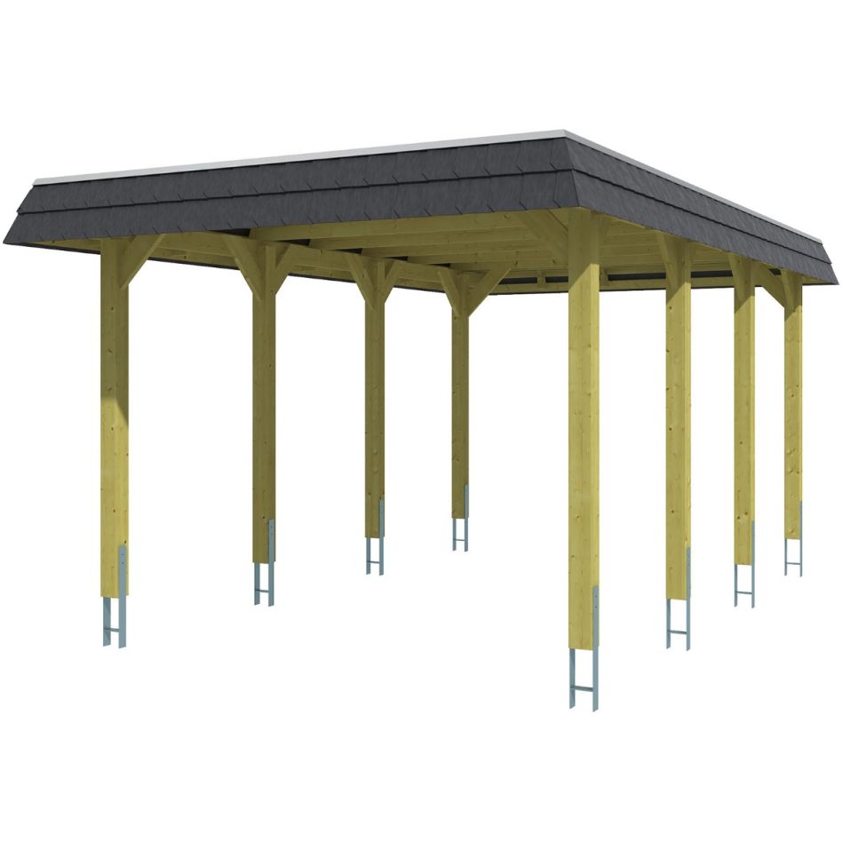 Skan Holz Einzelcarport Spreewald Imprägniert Unterstand günstig
