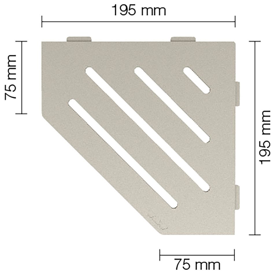 Tablette de douche étagère aluminium Schlüter SHELF-E-S2 TSC WAVE crème finition structurée günstig