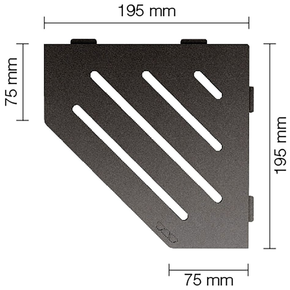 Tablette de douche étagère aluminium Schlüter SHELF-E-S2 TSDA WAVE anthracite foncé finition structurée günstig