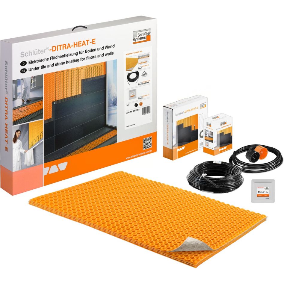 Schlüter-DITRA-HEAT-E-DUO-S Fußbodenheizung Set, 6,2 m² - 8 Matten
