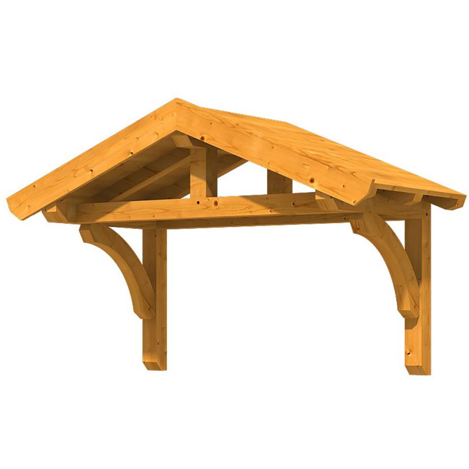 Skan Holz Vordach Stettin Dach Eiche Hell