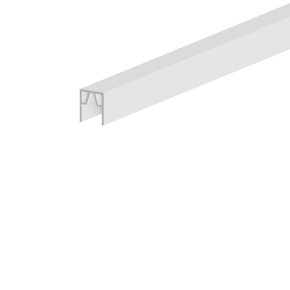 TraumGarten Sichtschutzzaun SYSTEM Endprofil Abschlussprofil oben Weiß, 232 cm Image