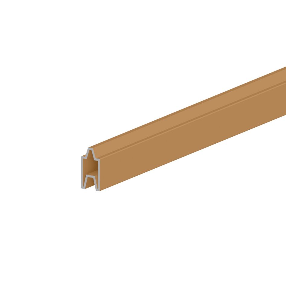 TraumGarten Sichtschutzzaun SYSTEM Startprofil unten / Design-Profil ALU Lärche, 179 cm