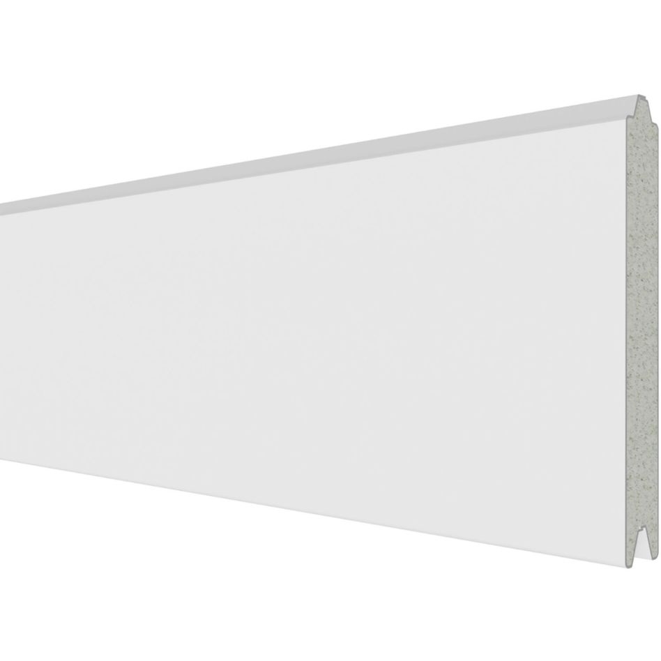 TraumGarten Sichtschutzzaun SYSTEM ALU PLUS Einzelprofil Weiß Sichtschutz Steckzaun Lamellenzaun, 238 cm Image