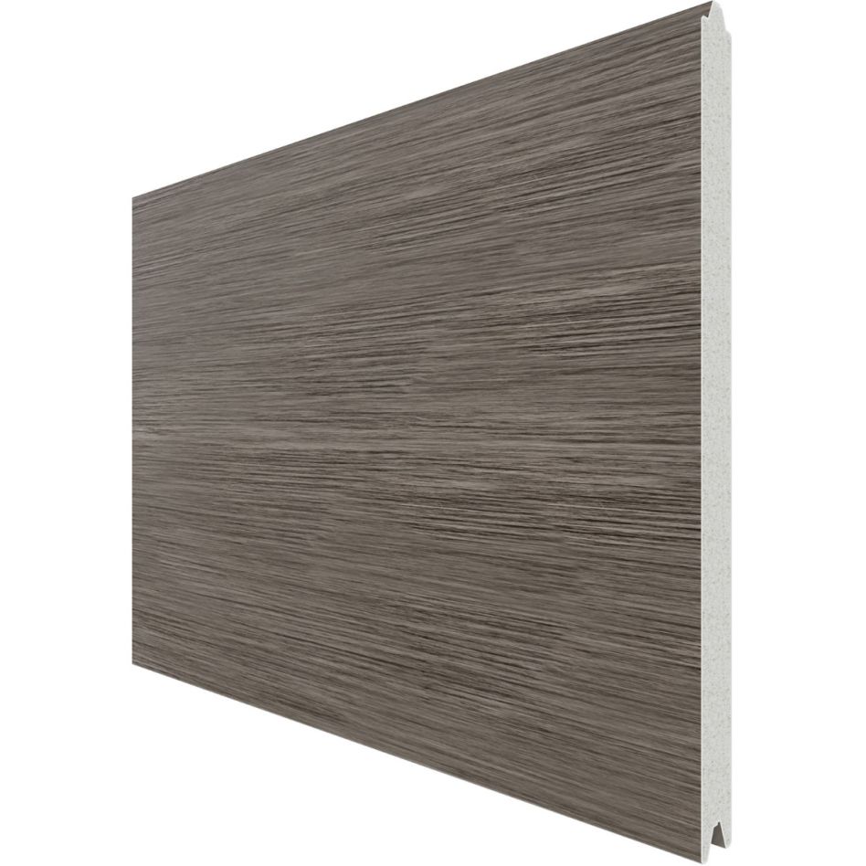 TraumGarten Sichtschutzzaun SYSTEM ALU XL Einzelprofil Vintage-Oak Sichtschutz Steckzaun Lamellenzaun, 238 cm Image