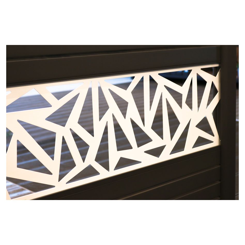 TraumGarten Sichtschutzzaun SYSTEM Dekorprofil TRIGON weiß, 30 cm Image