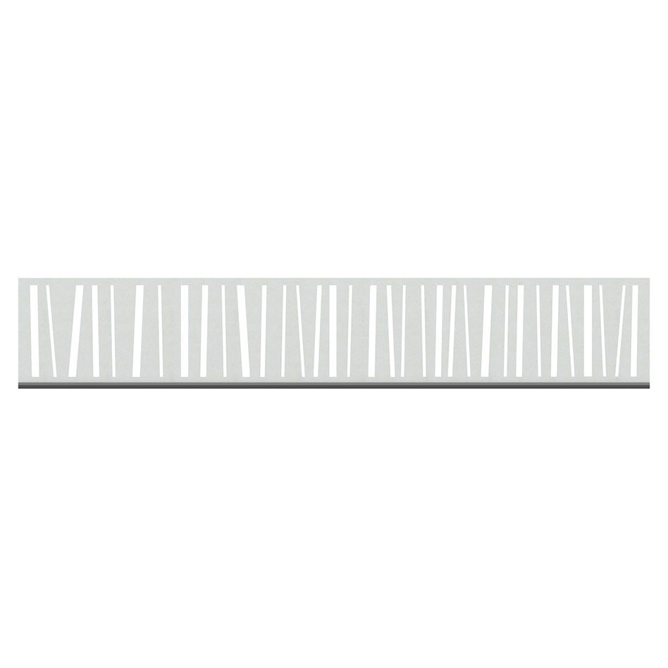 Kit lame décorative TraumGarten SYSTEM Linea en acier inox, SYSTEM Rhombus, 30 cm,Barre d'adaptateurs blanc