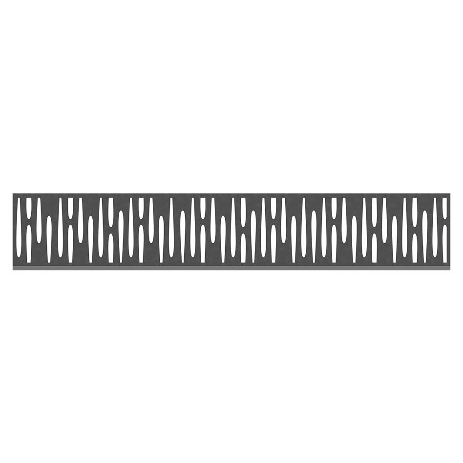 Kit lame décorative TraumGarten SYSTEM Omega Anthracite, SYSTEM Rhombus, 30 cm,Barre d'adaptateurs blanc