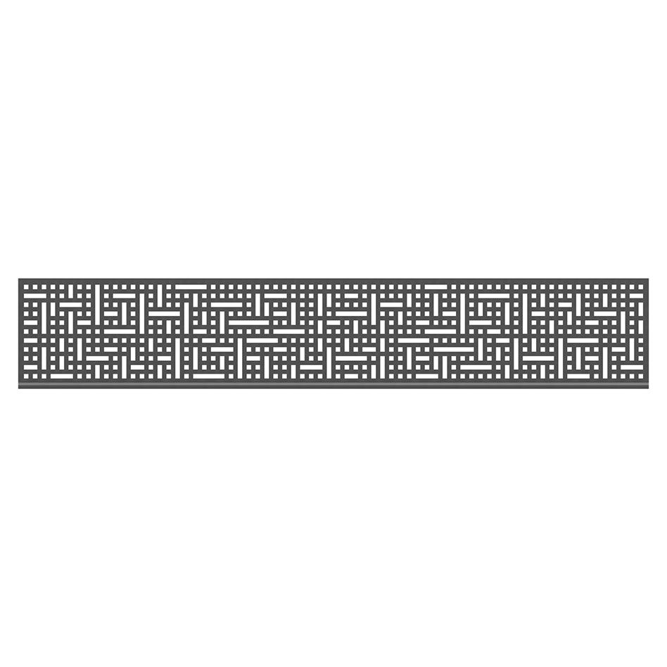 Kit lame décorative TraumGarten SYSTEM Quattro Anthracite, SYSTEM Rhombus, 30 cm,Barre d'adaptateurs blanc