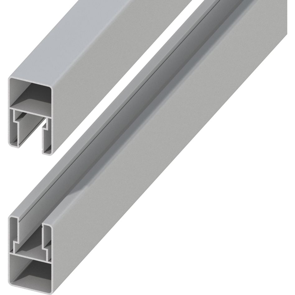 TraumGarten Sichtschutzzaun SYSTEM Senkrecht-Adapter 2er-Set silber günstig