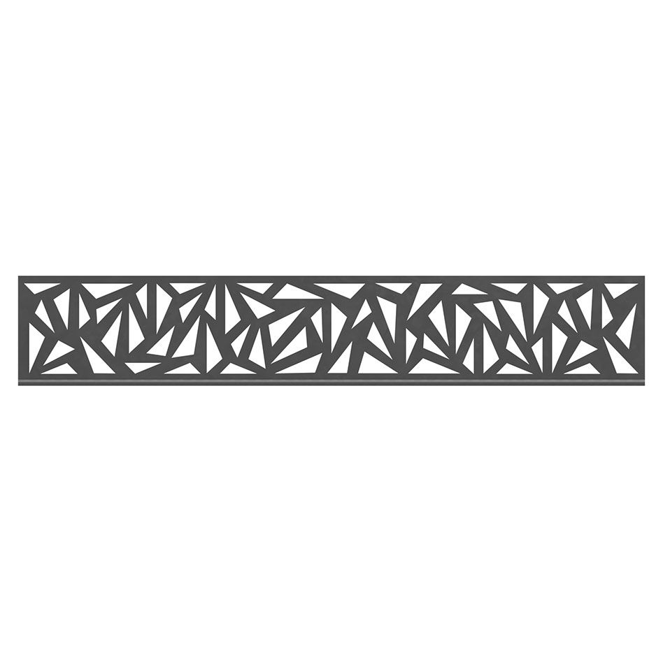 Kit lame décorative TraumGarten SYSTEM Trigon Anthracite, SYSTEM Rhombus, 30 cm,Barre d'adaptateurs blanc