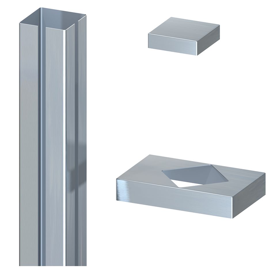 Habillage inox pour poteau d'angle 192,5cm, TraumGarten SYSTEM günstig
