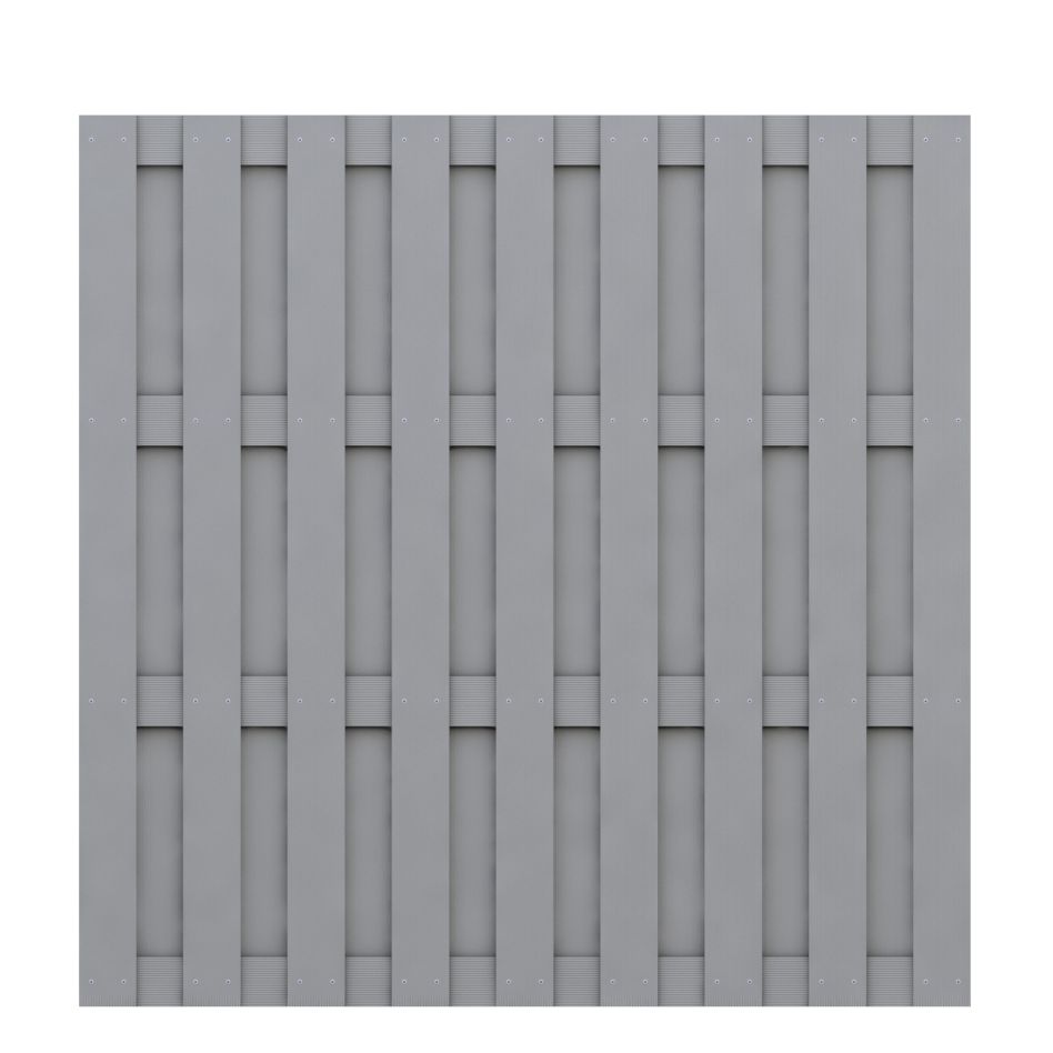 Panneau brise-vue bois composite, TraumGarten JUMBO gris günstig