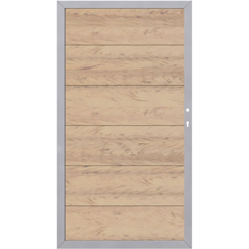 Portail panneau brise-vue bois composite, TraumGaten DESIGN sable günstig