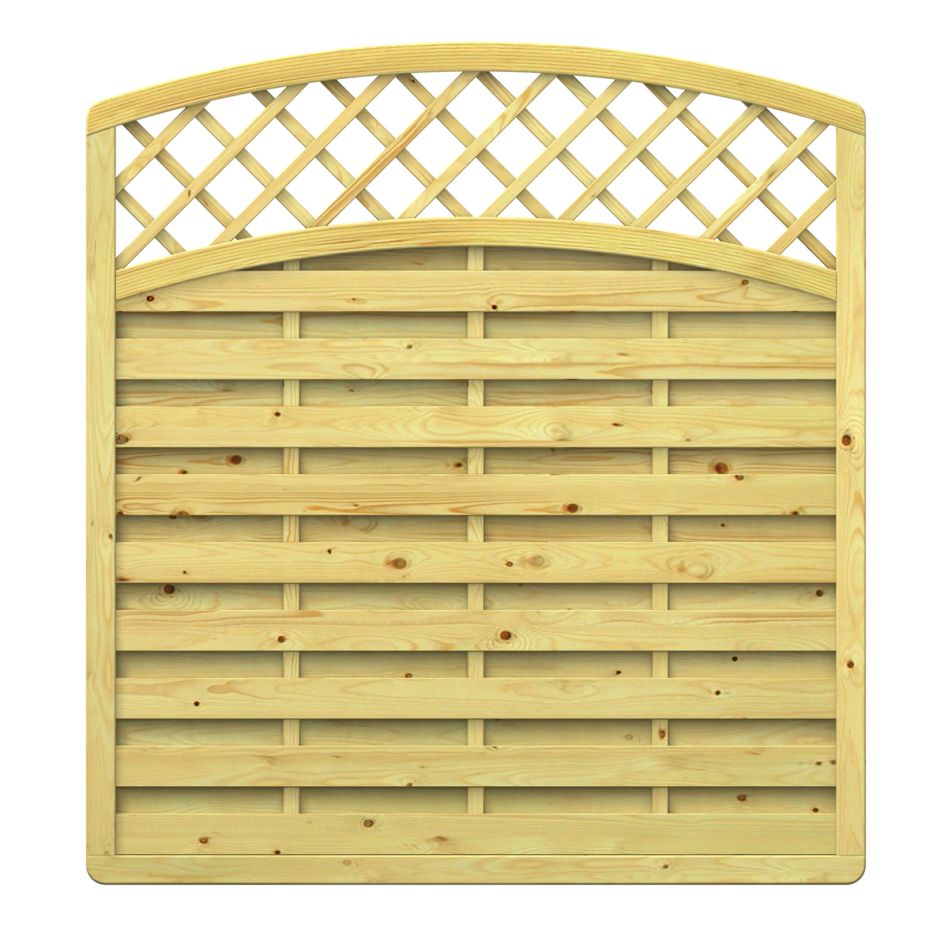 Panneau brise-vue bois, TraumGarten XL avec treillis rond-dessus günstig