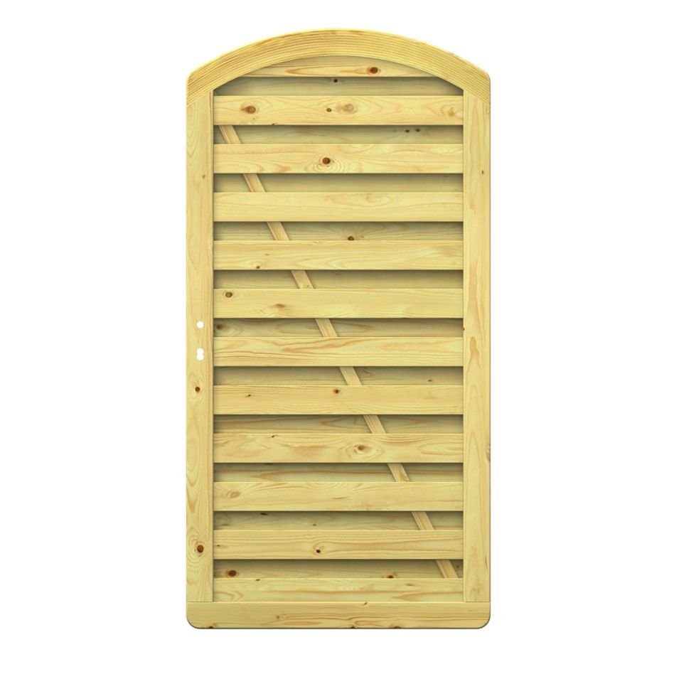 Portail bois, TraumGarten XL rond pour panneau brise-vue günstig
