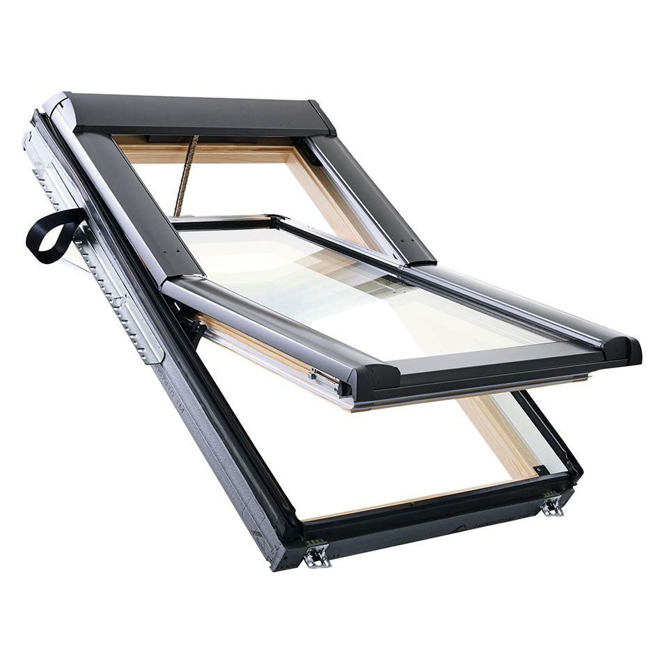 Fenêtre de toit électrique bois, Roto Designo R68 vitrage premium günstig