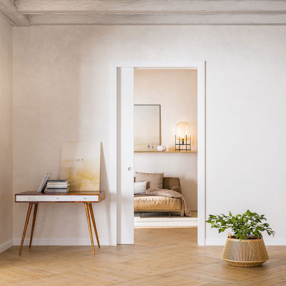 ECLISSE Unico Schiebetür Holz Komplettset Trockenbau 125 mm günstig