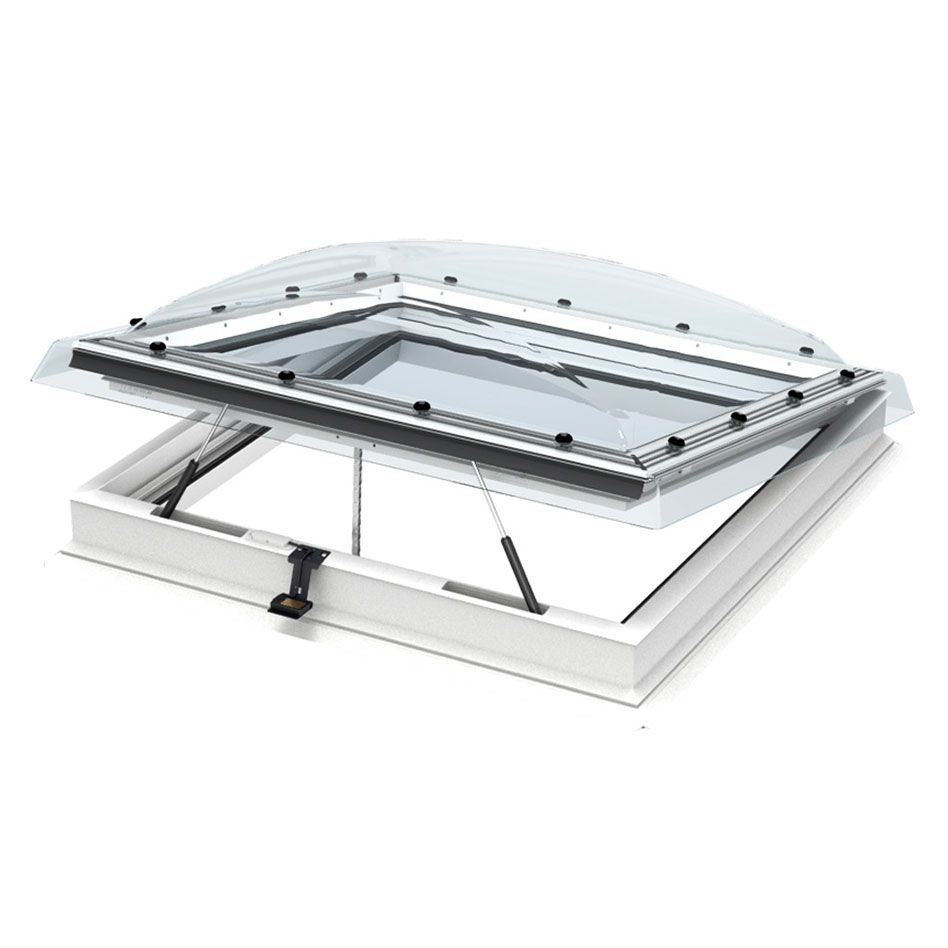 VELUX Flachdachfenster KUPPEL ISD 0100 undurchsichtiges Acryl, 90x90 cm