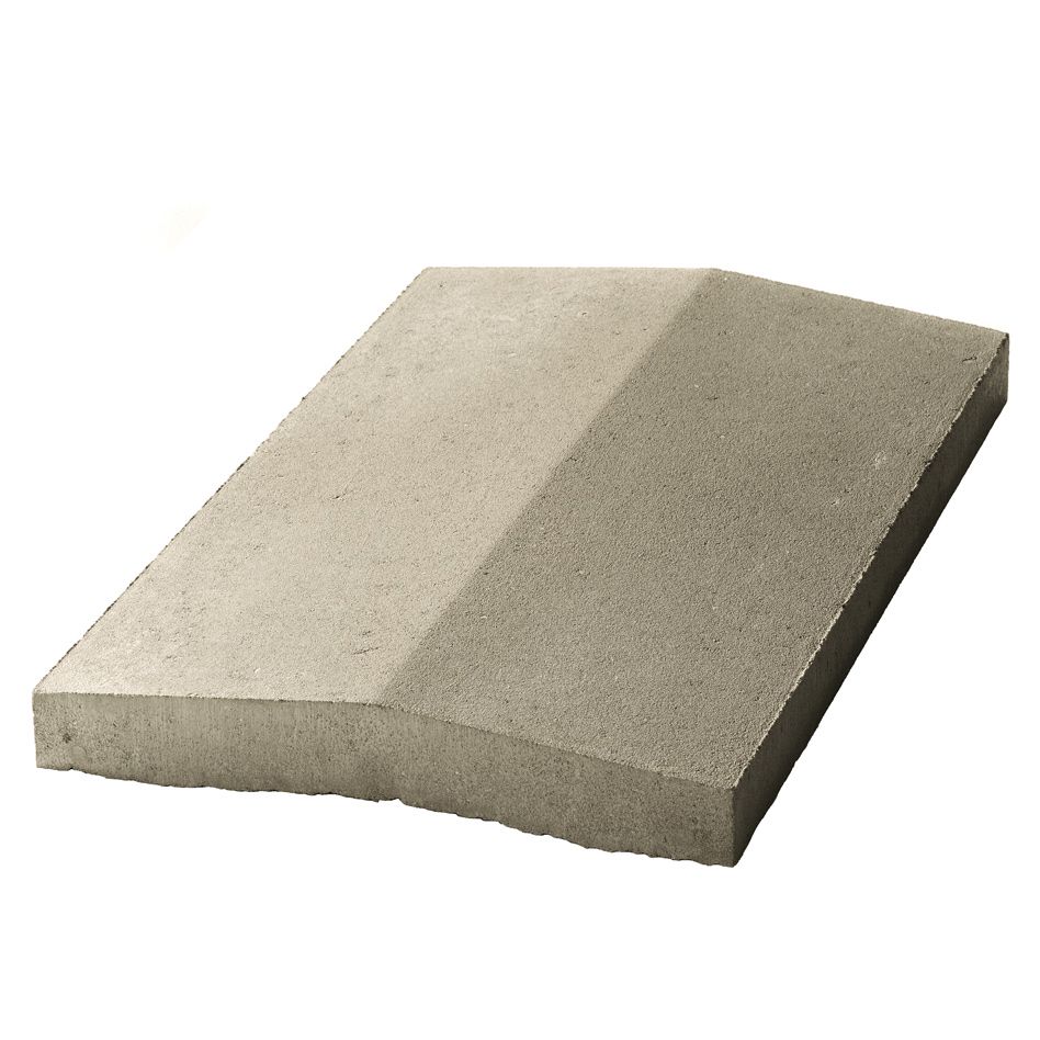 WESERWABEN Mauerabdeckung Satteldach Naturgrau, 16 cm