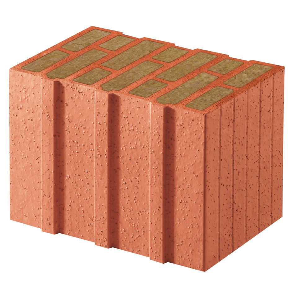 Wienerberger Poroton Planziegel T7 Ziegelstein Mineralwolle, 36,5 cm, 60 Stück