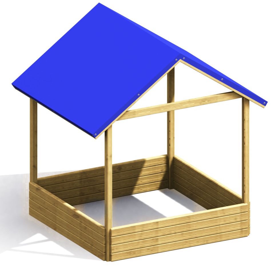WINNETOO Sandkasten MORITZ 4-Eck Sandbox günstig