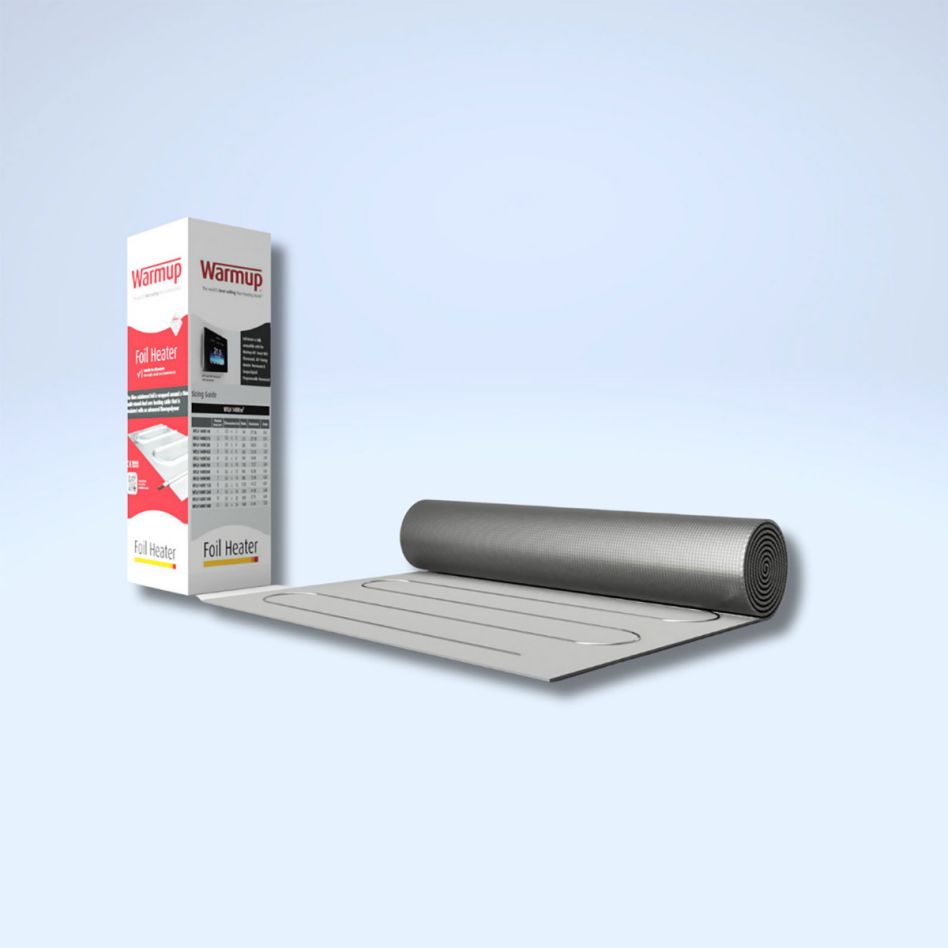 Warmup WLFH Alu-Heizsystem Fußbodenheizung für Laminat-, Vinyl- & Holzböden, 9 m²